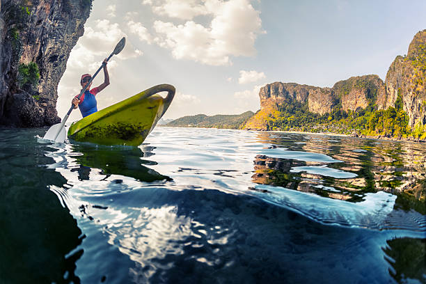 istock Lady with the kayak 497411060