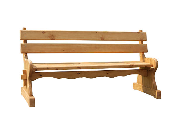istock New wooden bench isolated 497411207