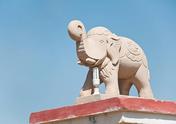 istock indian elephant made of sandstone 497411603