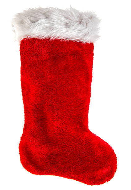 istock Red christmas stocking. Decoration object. Winter holidays symbol 497411628