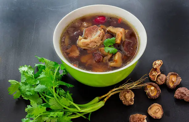 Photo of stew of pork and herbal soup, ba kut teh