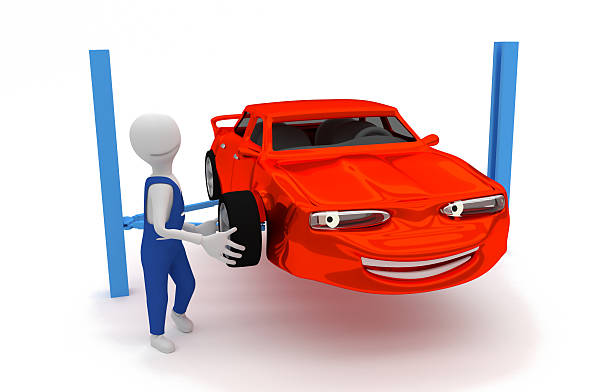 istock auto repair - replacing tires 497412381