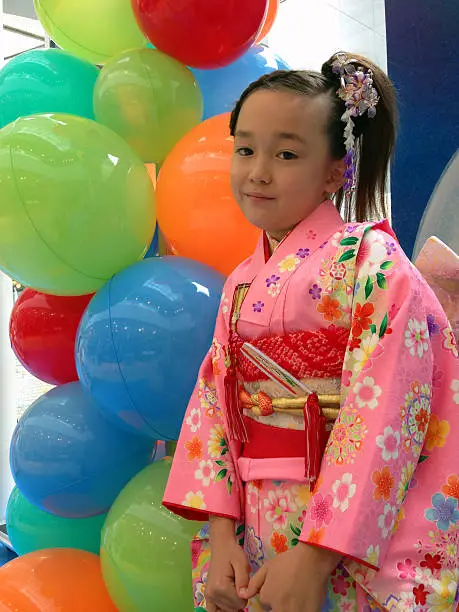 little girl in kimono, photo taken with iPhone