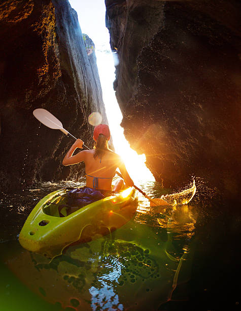 istock Woman with the kayak 497413176