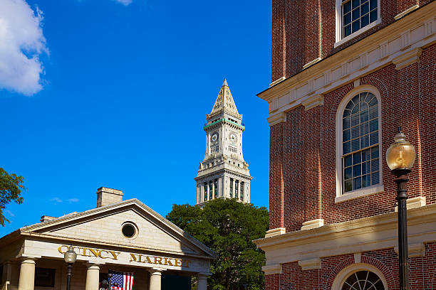 istock Boston Quincy Marchet and Custom House tower 497414480