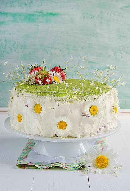 istock Sponge cake with strawberries and tea Match 497414699