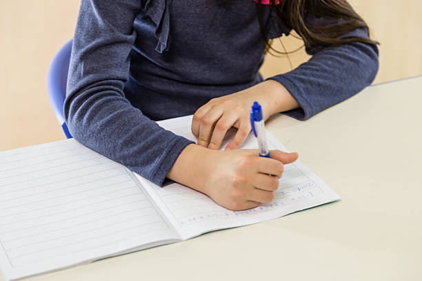 istock Girl at desk writing 497414710