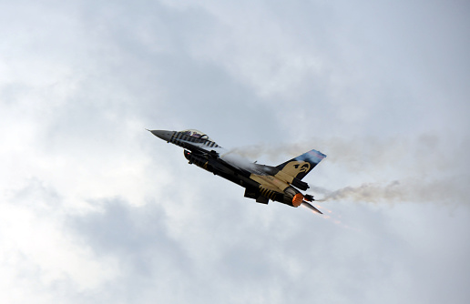 Bursa, TURKEY - May 25, 2014: Bursa Airport. Turkish Air Force 