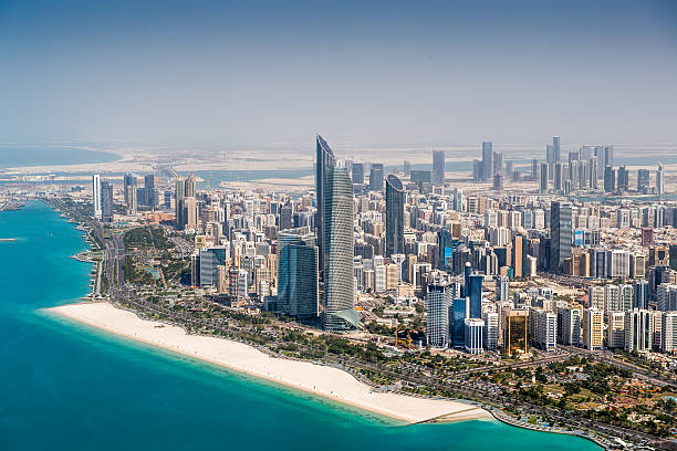 istock Abu Dhabi skyscrapers viewed from the sky 497420936