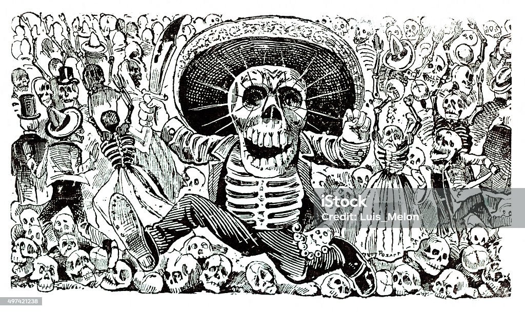 La calavera Oaxaqueña crâne mexicain - Illustration de Mexique libre de droits