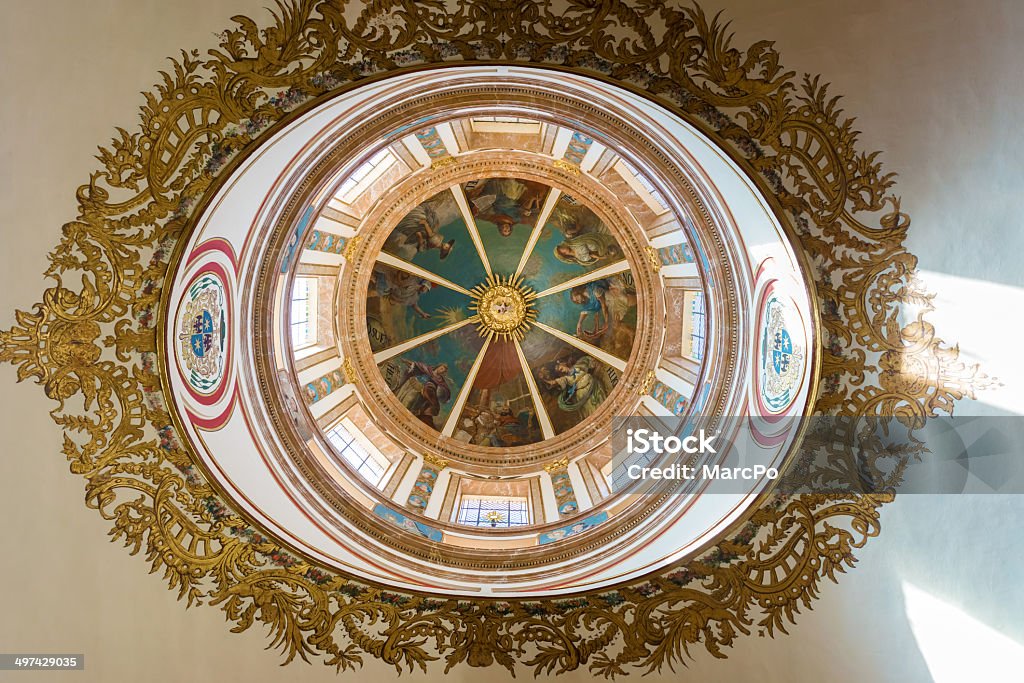 Ceiling in Cathedral of Saint Mary in Tarragona,  Spain Interior of Cathedral of Saint Mary of Tarragona, Catalonia, Spain Architecture Stock Photo