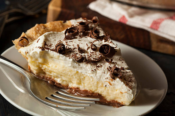 istock Homemade Black Bottom Cream Pie 497430661