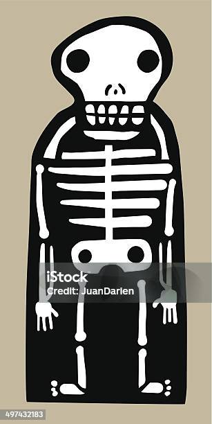 Vetores de Esqueleto e mais imagens de Anatomia - Anatomia, Branco, Caixão
