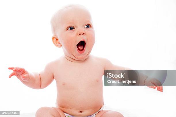 Baby Isolated Stock Photo - Download Image Now - Baby - Human Age, Beautiful People, Beauty