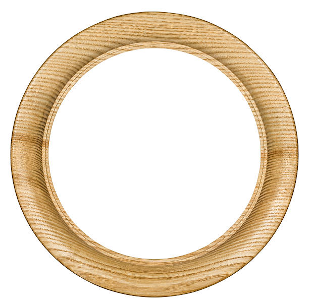istock Wooden picture frame, on white background 497435053