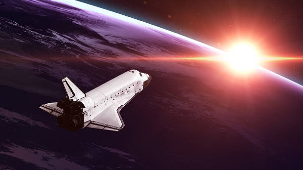 istock Space shuttle taking off on a mission. Elements of this 497439626