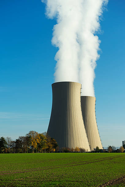 istock Nuclear power plant on the sky background in sunlight 497442188