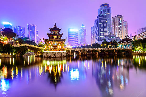 istock Cityscape of Guiyang at night 497442286