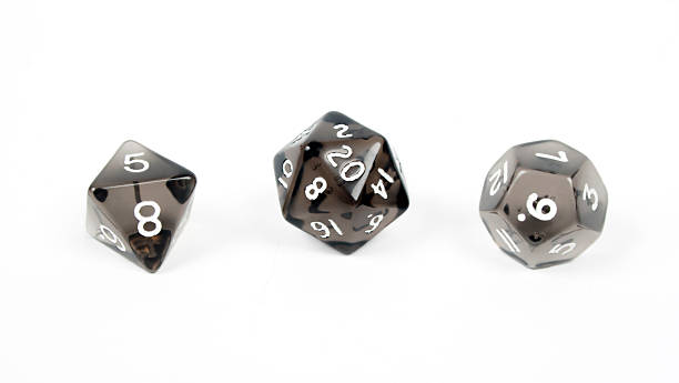 istock Black dice, runes isolated on white background 497442952