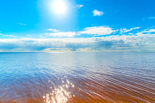 reflection of the sun on the surface of the water