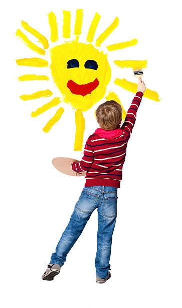 istock Young artist paints sun 497447240