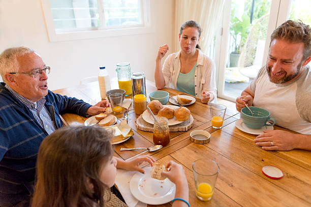 istock The young Australian family enjoying breakfast 497447294