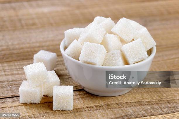 Sugar Cubes In Bowl Stock Photo - Download Image Now - Bowl, Close-up, Cube Shape