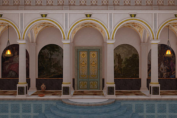 istock Roman luxurious swimming pool 497447857