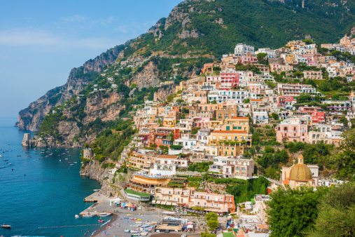 View of the Positano city on Amalfi Coast, Italy