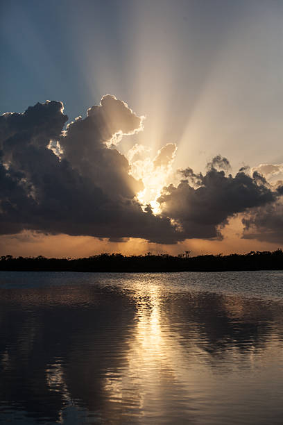 istock Gorgeous Sunset and Calm Caribbean Lagoon 497448184