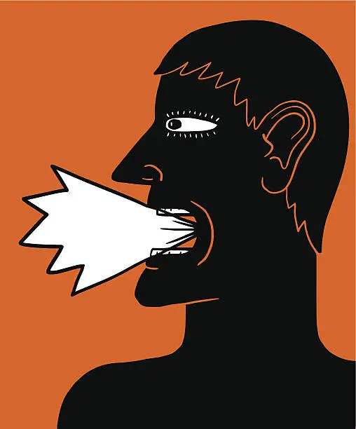 Vector illustration of Shouting man