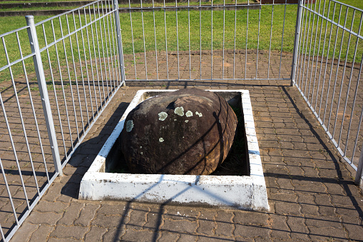 The stone the Zulu king Shaka was said to have been sitting on when he was assassinated by his half-brothers in August or September 1828