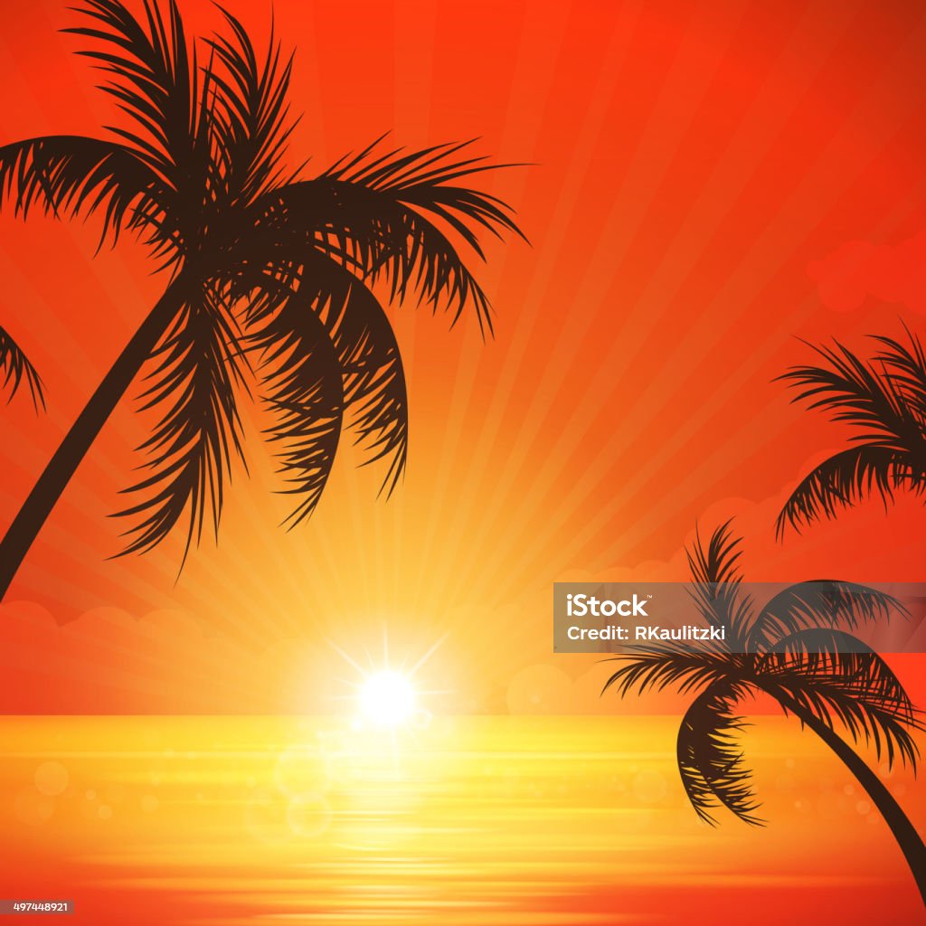 Potrait Sunset Vector Vector Sunset Background Stock Illustration - Download Image Now ...
