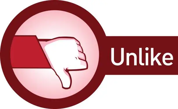 Vector illustration of Thumbs down