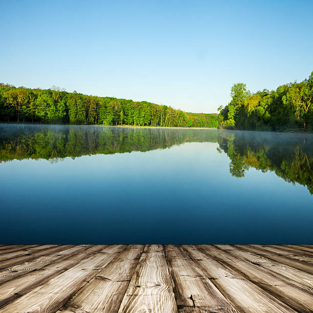 istock beautiful sunrise on the lake 497449571