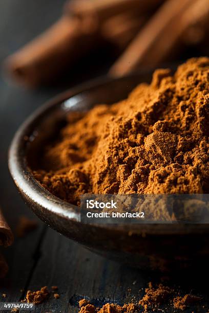 Organic Raw Brown Cinnamon Stock Photo - Download Image Now - Baked, Brown, Cinnamon