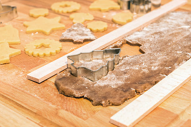 istock Baking of Christmas gingerbread with cookie cutter. 497449806