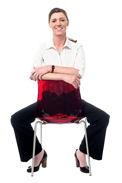 Relaxed middle aged business woman
