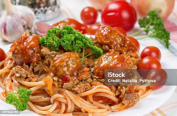 Traditional Italian Dish Spaghetti Bolognese Stock Photo - Download Image Now - Beef, Bolognese Sauce, Cultures