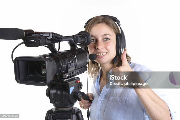 Pretty Woman With Camera Stock Photo - Download Image Now - Camera Operator, Adult, Adults Only