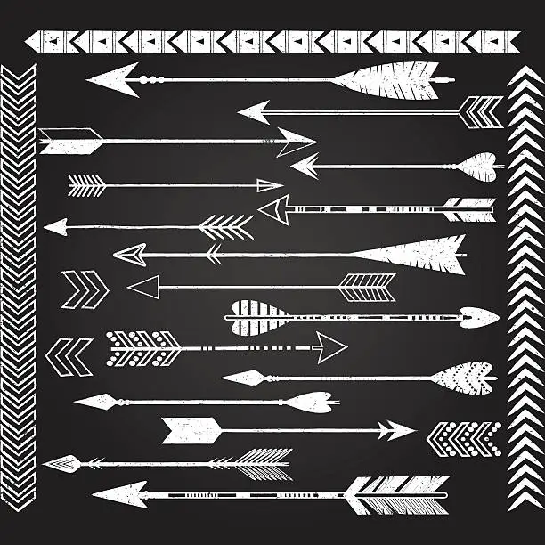 Vector illustration of Arrow Clip Art Set