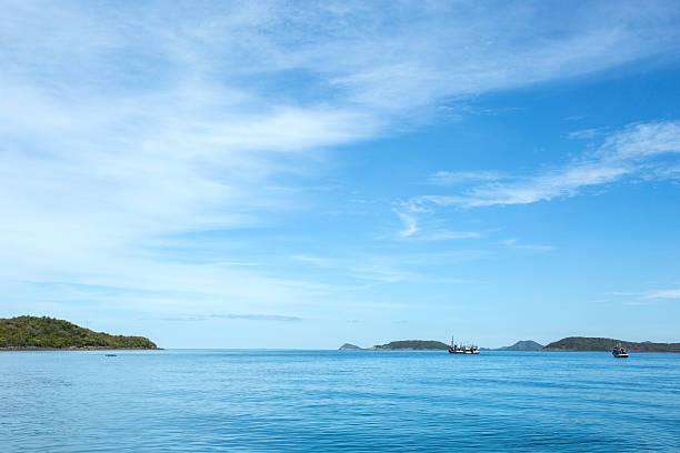 The sea in Samaesan Island Viewpoint stock photo