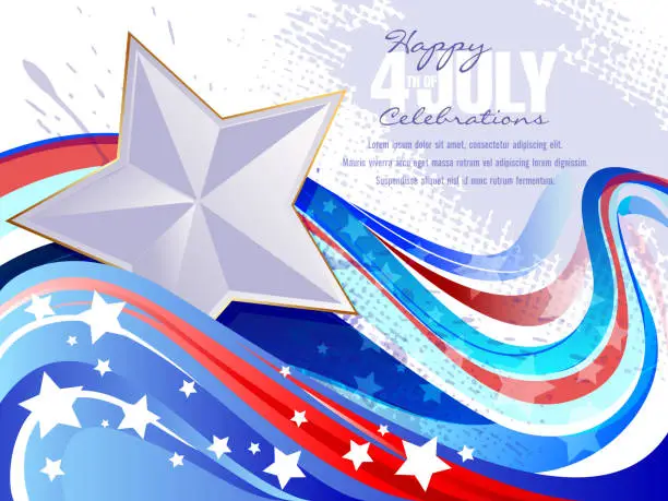 Vector illustration of Patriotic Background with Copy space