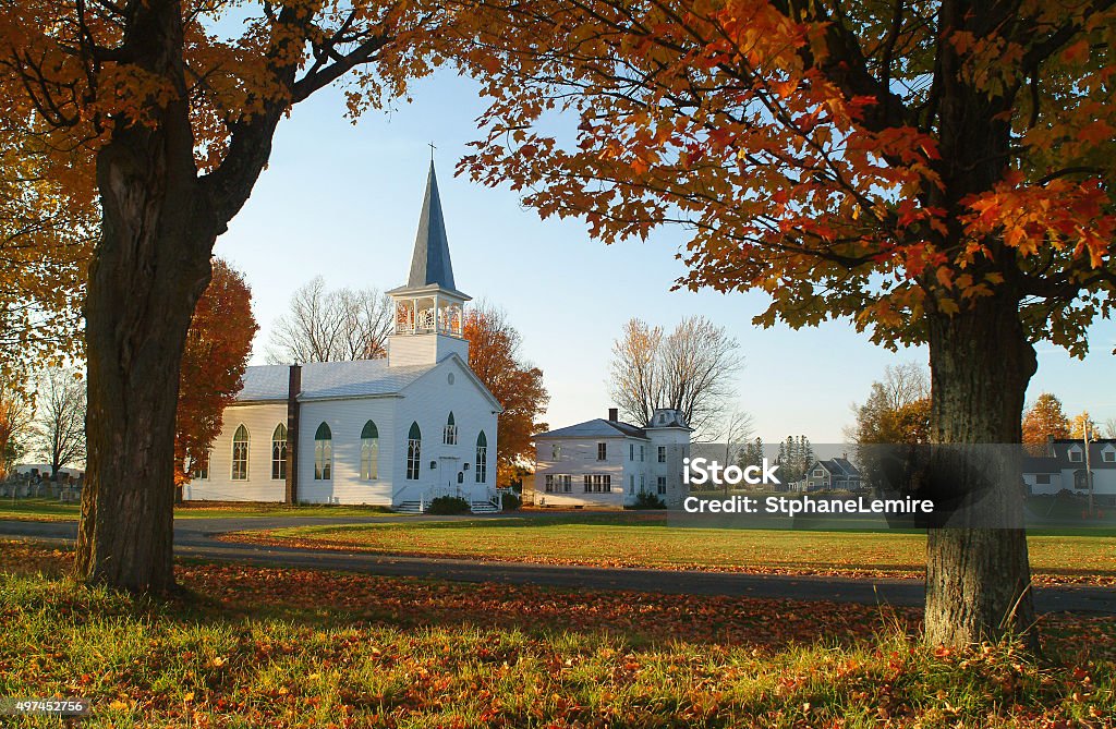 Autumn in Canada Autumn in the small town of Hatley, Eastern Townships, Québec, Canada. Eastern Townships Stock Photo