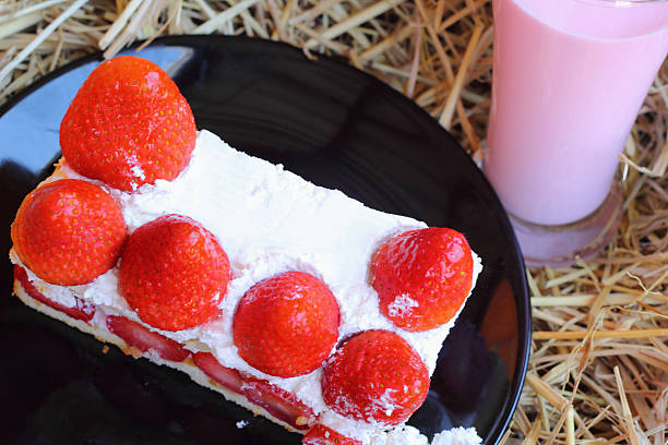 istock Strawberry Cake - Milk Smoothie Strawberry berry 497465815