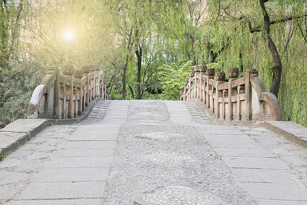 istock stone bridge in the park 497466589