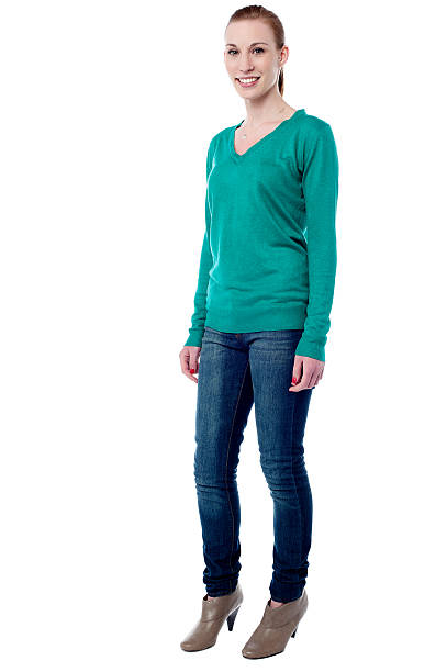 istock Cheerful young girl posing in trendy style 497467091