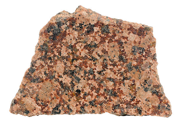 istock Piece of Polished Red Granite Isolated on White Background 497467277