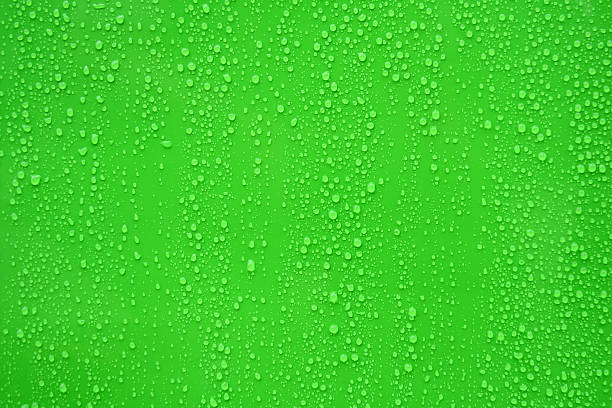 緑の背景に水ドロップします。 - water nature drop green ストックフォトと画像