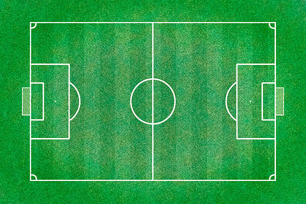 istock Top view of soccer field 497468695